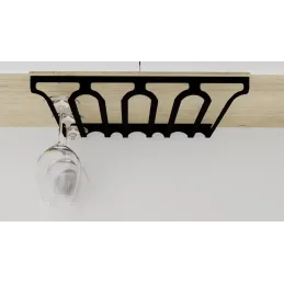 Četveroredni držač za čaše EXCLUSIVE / Crna mat