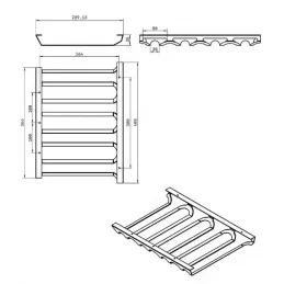 Četveroredni držač za čaše EXCLUSIVE / Crna mat