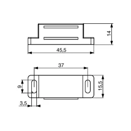 Namještajni magnet PRACTIC / Bijeli