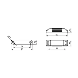 Magnet za pričvršćivanje vrata 8kg / Smeđi