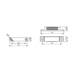 Magnet za pričvršćivanje vrata 12kg / Bijeli