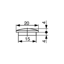 Drvena čepna zatvarača otvora D15 - 100 kom / Sirovi hrast