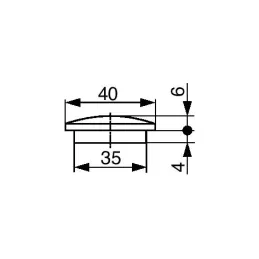 Drvena čepna za otvor D35 - 100 kom / Sirovi hrast