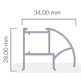 Ručka za klizna vrata ALABAMA / Aluminij