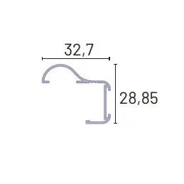 Ručka za klizna vrata PLANO / Šampanjac