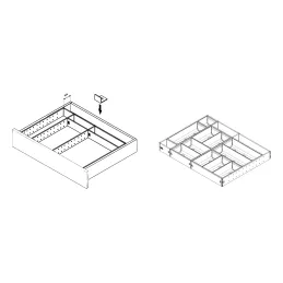 Nerezovni pribor za kuhinjsku kutiju 3 + 2 / Nerez - bijela