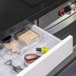 Organizator za kupaonsku ladicu CUBE - 10 kutija / Prozirno