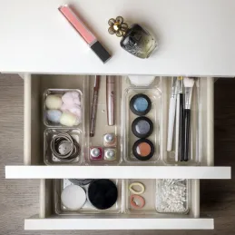 Organizator za kupaonsku ladicu CUBE - 8 kutija / Prozirno