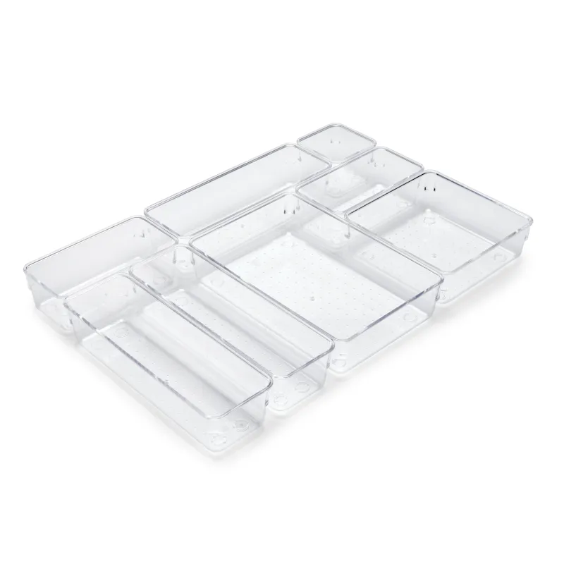 Organizator za kupaonsku ladicu CUBE - 8 kutija / Prozirno