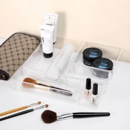 Organizator za kupaonsku ladicu CUBE - 8 kutija / Prozirno