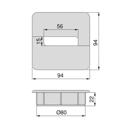 Prolaznica za kabele PLASTWIN / Aluminij