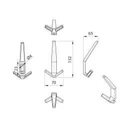 Vješalica GRAPA MAXI / Aluminij