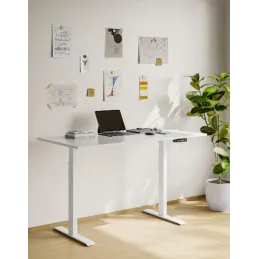 Visinski podesiva stolna konstrukcija MAROL Manual / Bijela