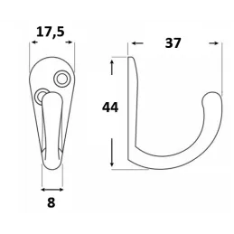 Vješalica LARRA S / Matirani krom