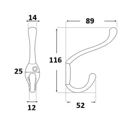 Vješalica LARRA XL / Crna mat