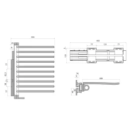 Izvlačna vješalica za hlače SYMPHONY / Bijela