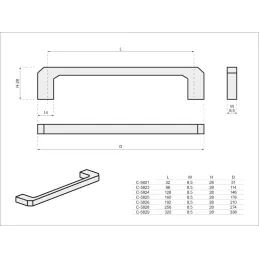 Ručka BIANCA / Matirani nikal