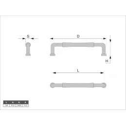 Ručka GEMMA / Crna mat