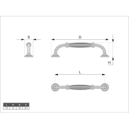 Ručka GALILEA / Crna mat