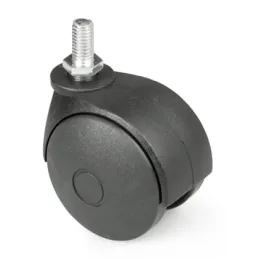 Namještajni kotačić crni s vijkom WORK - bez kočnice / 50 mm
