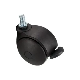 Namještajni kotačić crni sa vijkom WORK - s kočnicom / 50 mm