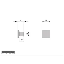 Ručka knop AXON / Matirani krom