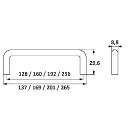 Ručka BRISA / Matirani krom