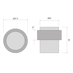 Vrata zaustavljač LAURO / Nehrđajući čelik