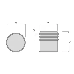 Vrata stoper VERA / Nehrđajući čelik