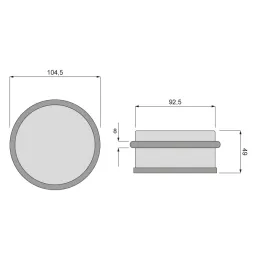 Vrata stop GLOBAL / Brušeni mesing