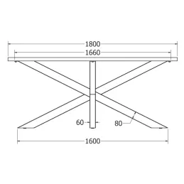 Stolna konstrukcija MARBELLA / Crna mat