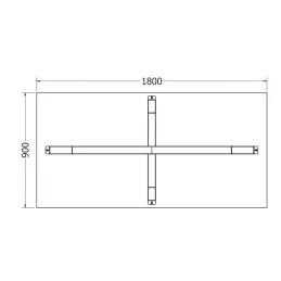 Stolna konstrukcija MARBELLA / Crna mat