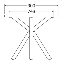 Stolna konstrukcija FARO / Crna mat