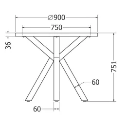 Stolna konstrukcija FARO / Crna mat
