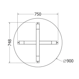 Stolna konstrukcija FARO / Crna mat