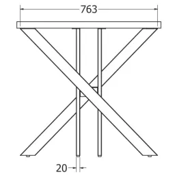 Stolna konstrukcija BRAGA / Crna mat