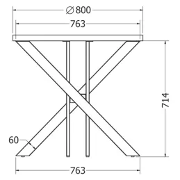 Stolna konstrukcija BRAGA / Crna mat