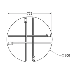 Stolna konstrukcija BRAGA / Crna mat