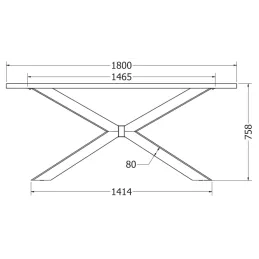 Stolna konstrukcija LAGOS / Crna mat
