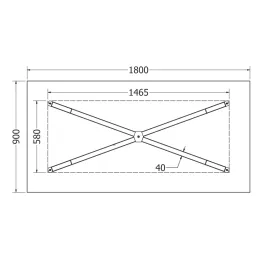 Stolna konstrukcija LAGOS / Crna mat