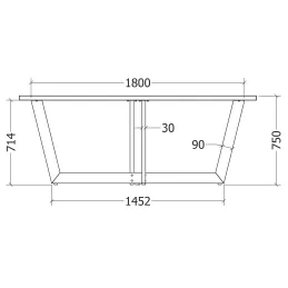 Stolna konstrukcija AMORA / Crna mat