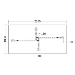 Stolna konstrukcija AMORA / Crna mat