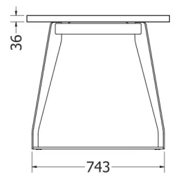 Stolna konstrukcija PARLA / Crna mat