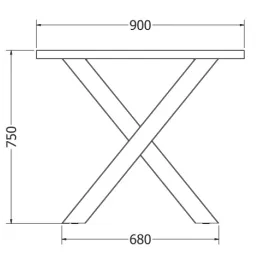 Stolna konstrukcija COSTA / Crna mat