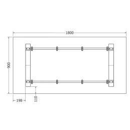 Stolna konstrukcija COSTA / Crna mat