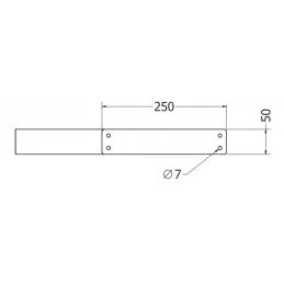 Set od 4 kom dizajnerskih nogu za stol OSAKA / Mat crna
