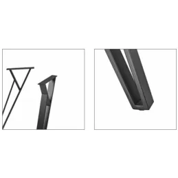 Set od 4 kom dizajnerskih nogu za stol OSAKA / Mat crna