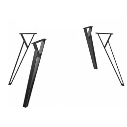 Set od 4 kom dizajnerskih nogu za stol OSAKA / Mat crna