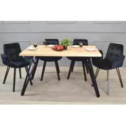 Set od 4 kom dizajnerskih nogu za stol OSAKA / Mat crna