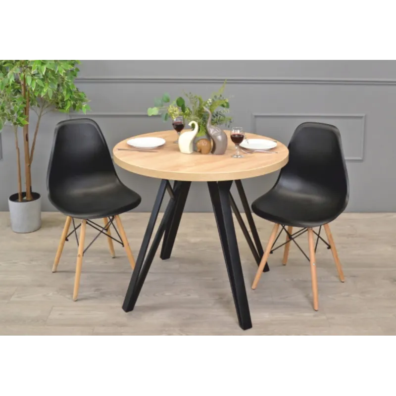 Set od 4 kom dizajnerskih nogu za stol OSAKA / Mat crna